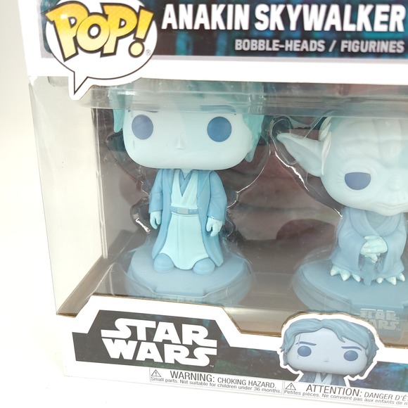 Funko Pop! Star Wars Force Ghost 3-Pack Anakin Yoda Obi-Wan - Picture 4 of 9